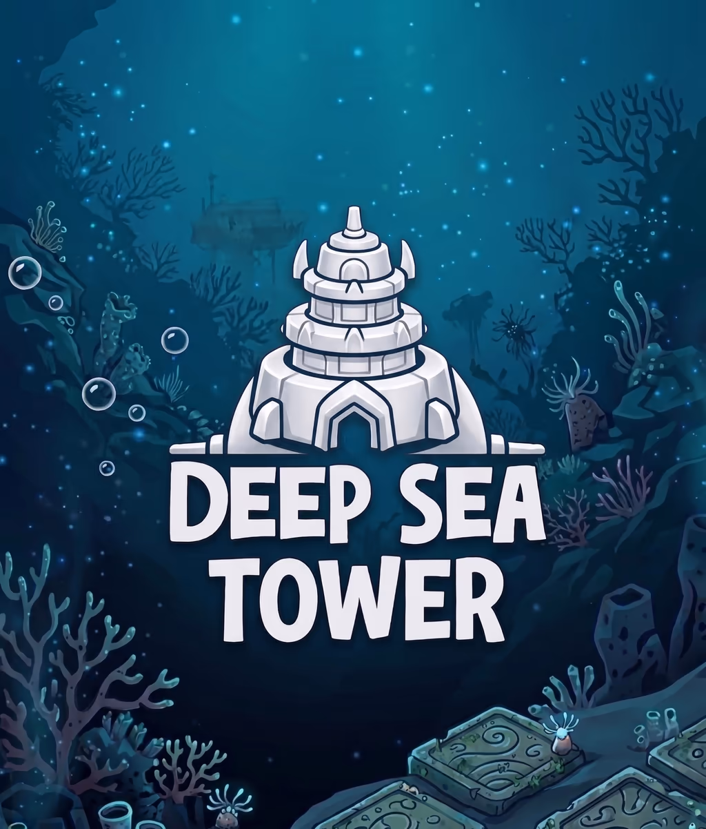 Deep Sea Tower tower-climb game key art by Caribet